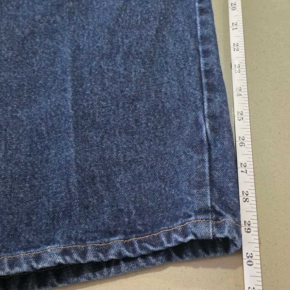 Wrangler Regular Fit Mens Jeans 42x30 Dark Wash Blue Denim 96501MR Cotton - Picture 4 of 9